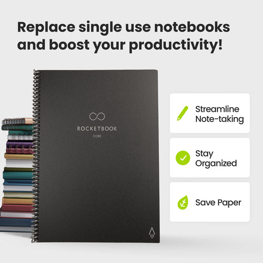 Rocketbook Core Letter Notebook Set