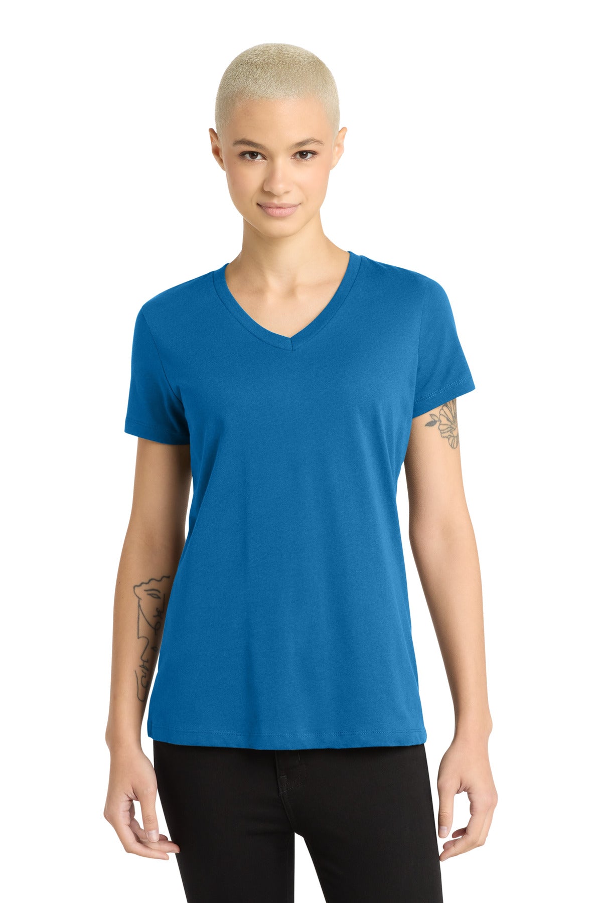 District - Women's Perfect Weight V-Neck Tee. DM1170L