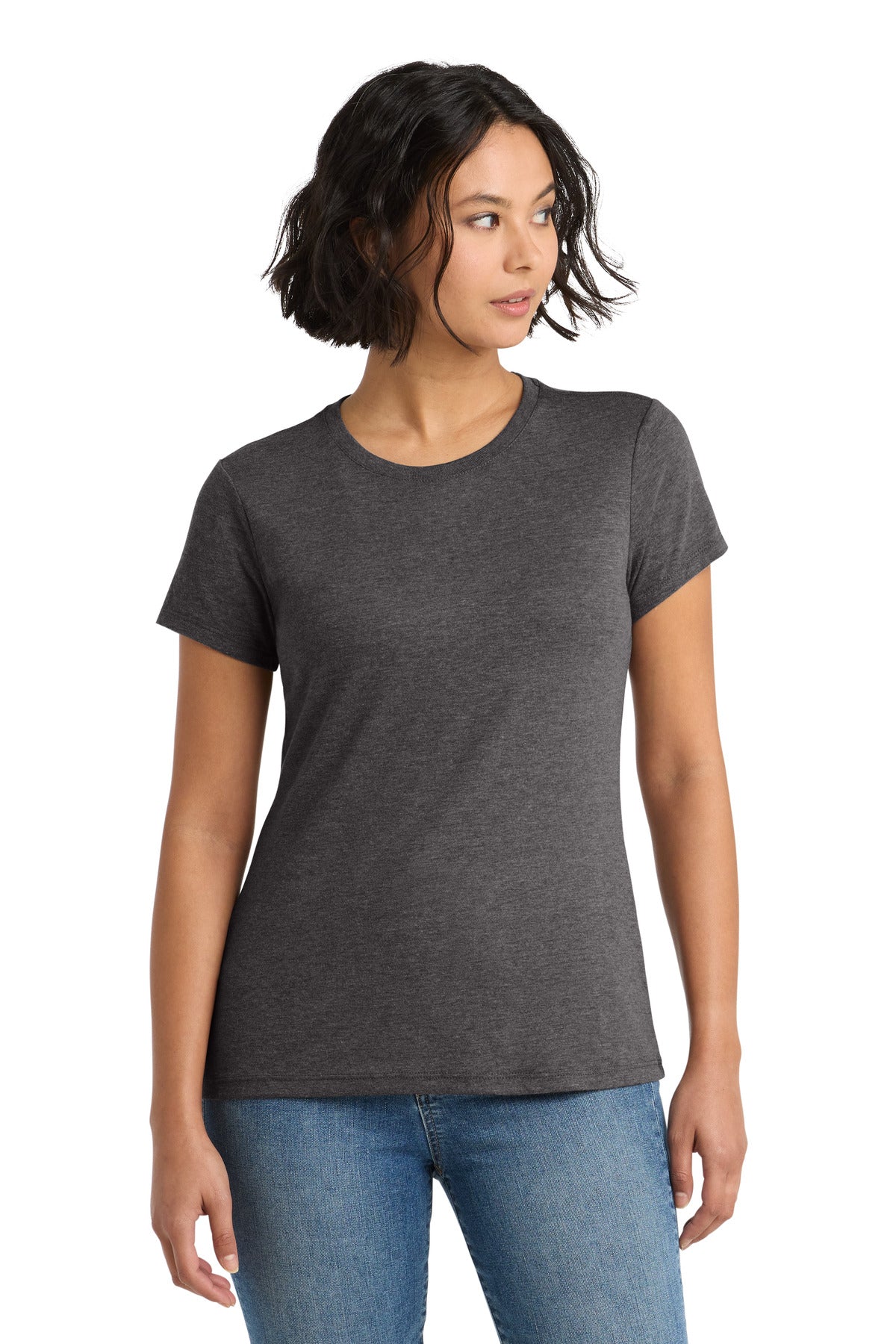 SanMar DM130L_heatheredcharcoal_model_front.jpg