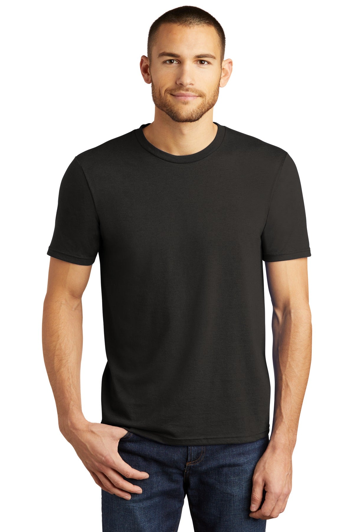 SanMar DM130_black_model_front_082019.jpg