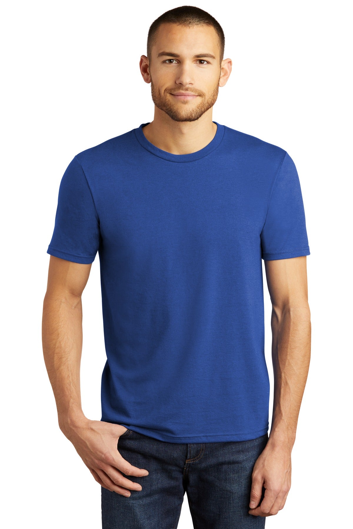 SanMar DM130_deeproyal_model_front_082019.jpg