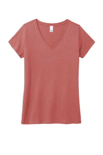 District Women's Perfect Tri V-Neck Tee. DM1350L