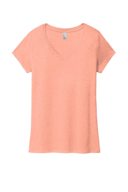 District Women's Perfect Tri V-Neck Tee. DM1350L