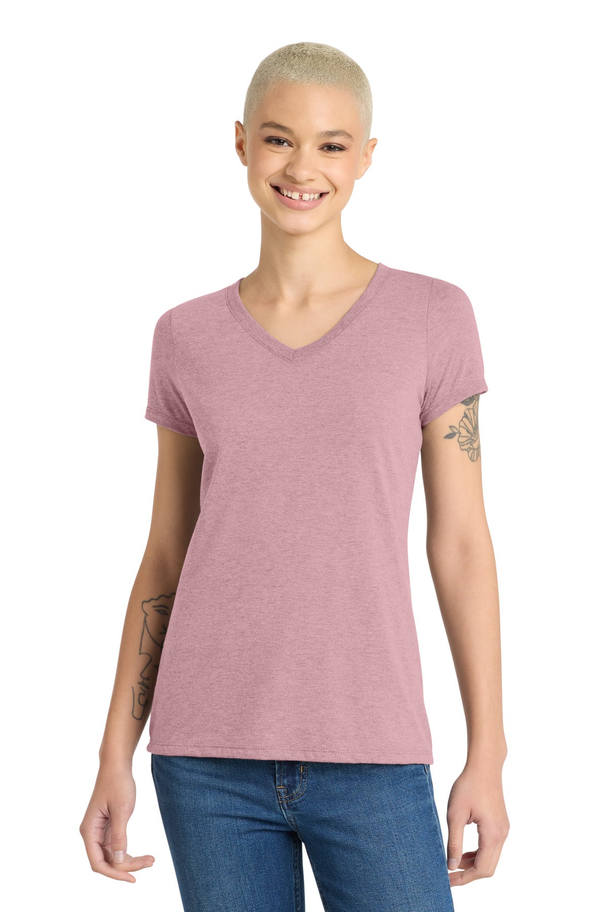 SanMar DM1350L_heatheredlavender_model_front.jpg