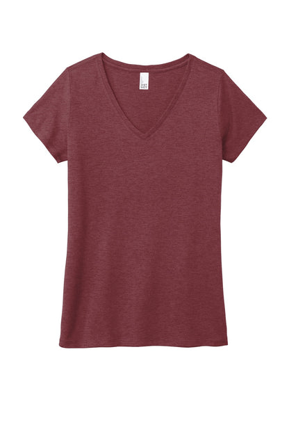 District Women's Perfect Tri V-Neck Tee. DM1350L