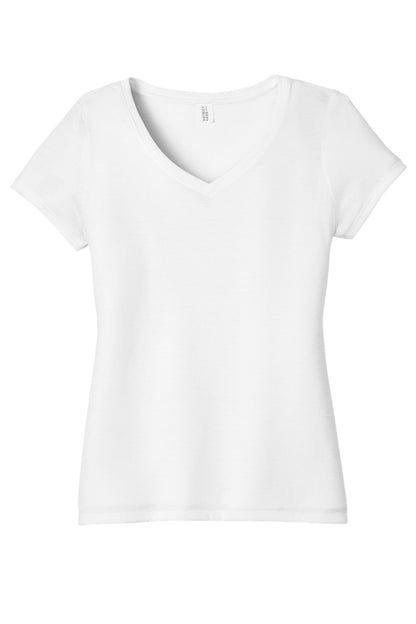 District Women's Perfect Tri V-Neck Tee. DM1350L