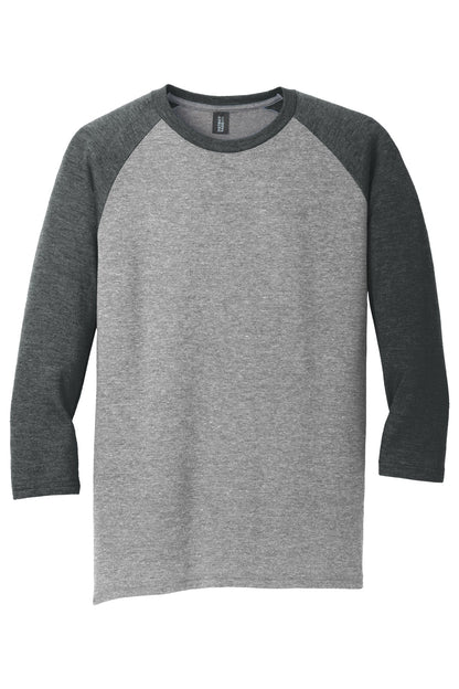 District Perfect Tri 3/4-Sleeve Raglan. DM136