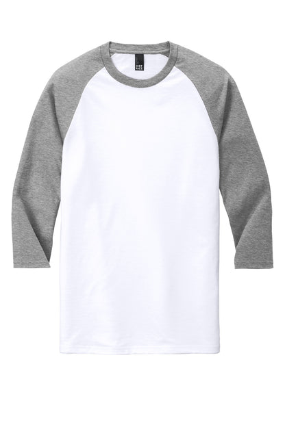 District Perfect Tri 3/4-Sleeve Raglan. DM136