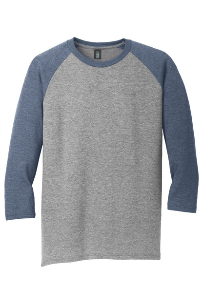 District Perfect Tri 3/4-Sleeve Raglan. DM136
