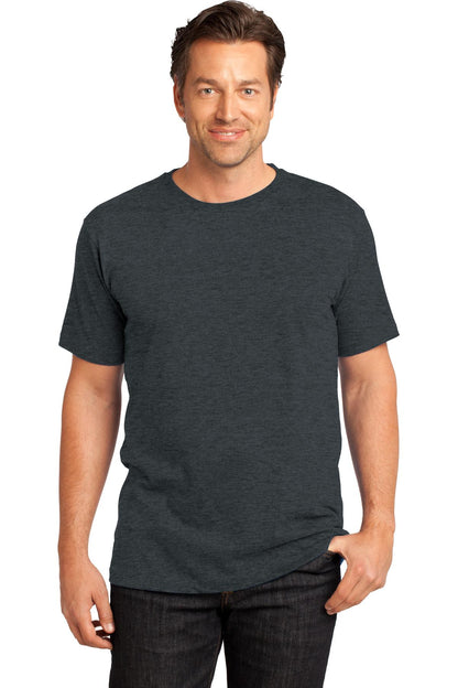 Front View of Hthrd Charcoal District Perfect Weight Tee. DT104  - XS