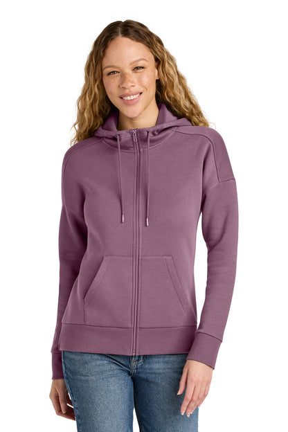 District Women's Perfect Weight Fleece Drop Shoulder Full-Zip Hoodie DT1104