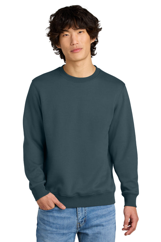 Front View of DeepStlBlu District Perfect Weight Fleece Crew DT1106  - XS