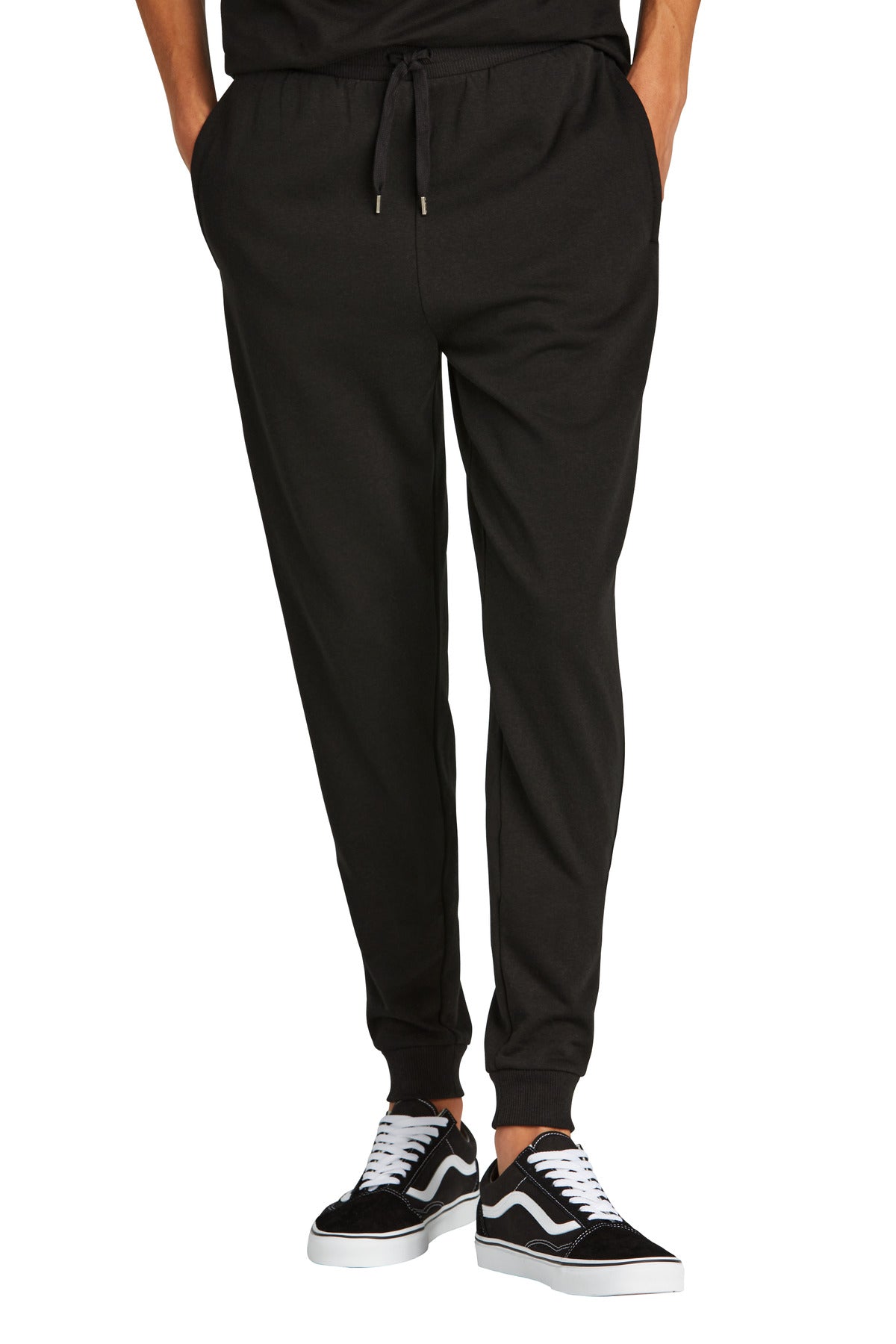 Front View of Black District Perfect Tri Fleece Jogger DT1307  - XS