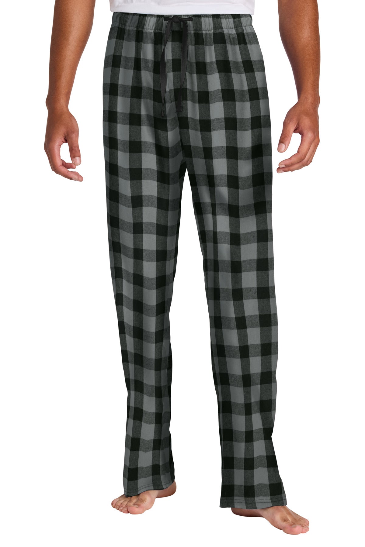 SanMar DT1800_greyblackbuffalocheck_model_front.jpg