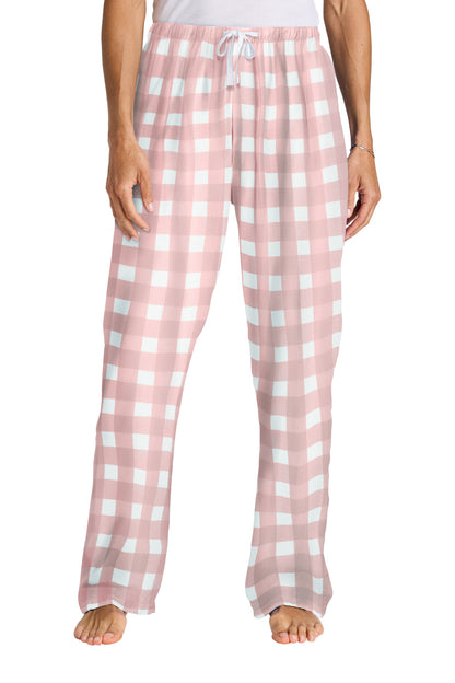 SanMar DT2800_lightpinkwhitebuffalocheck_model_front.jpg
