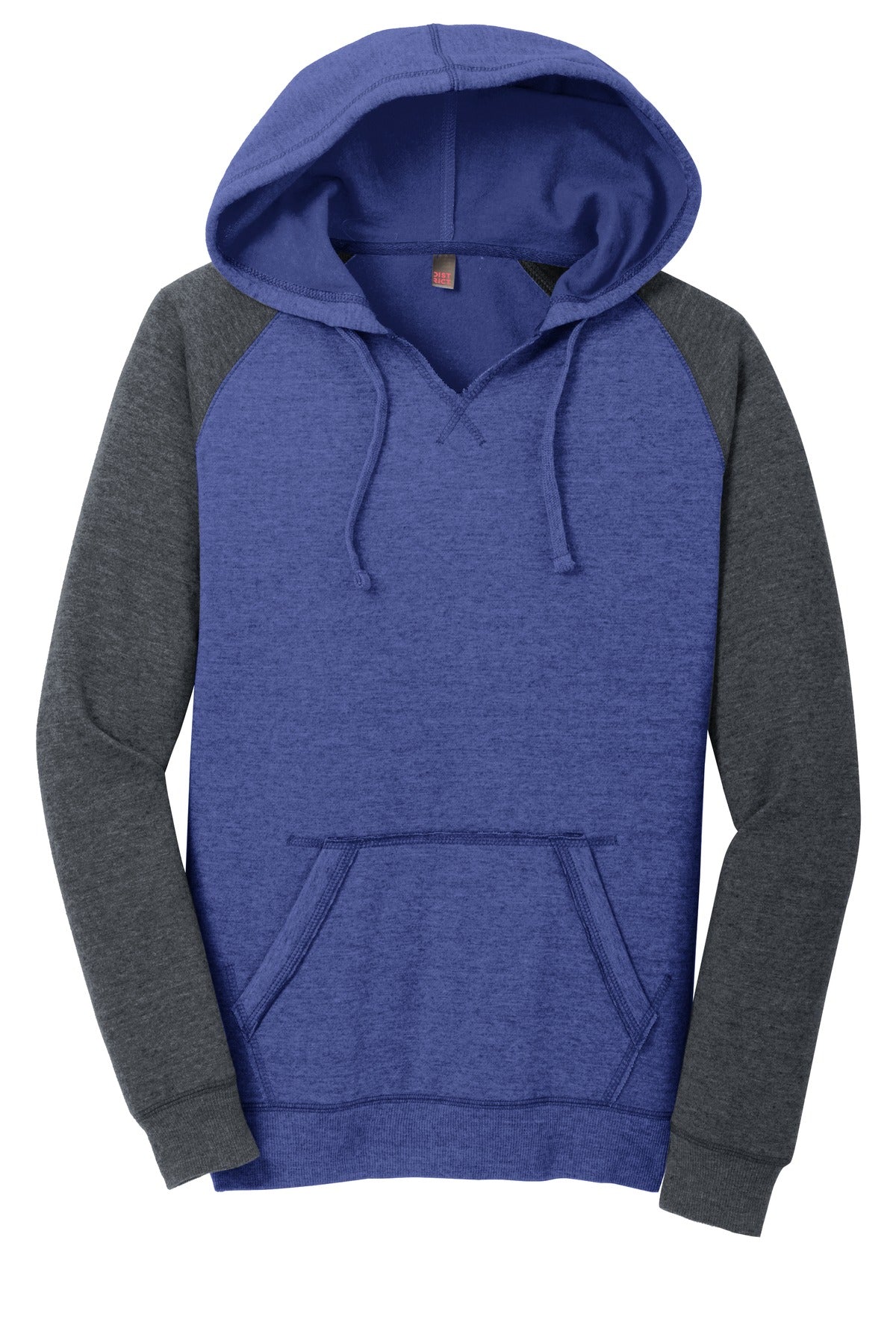 District Women's Lightweight Fleece Raglan Hoodie. DT296