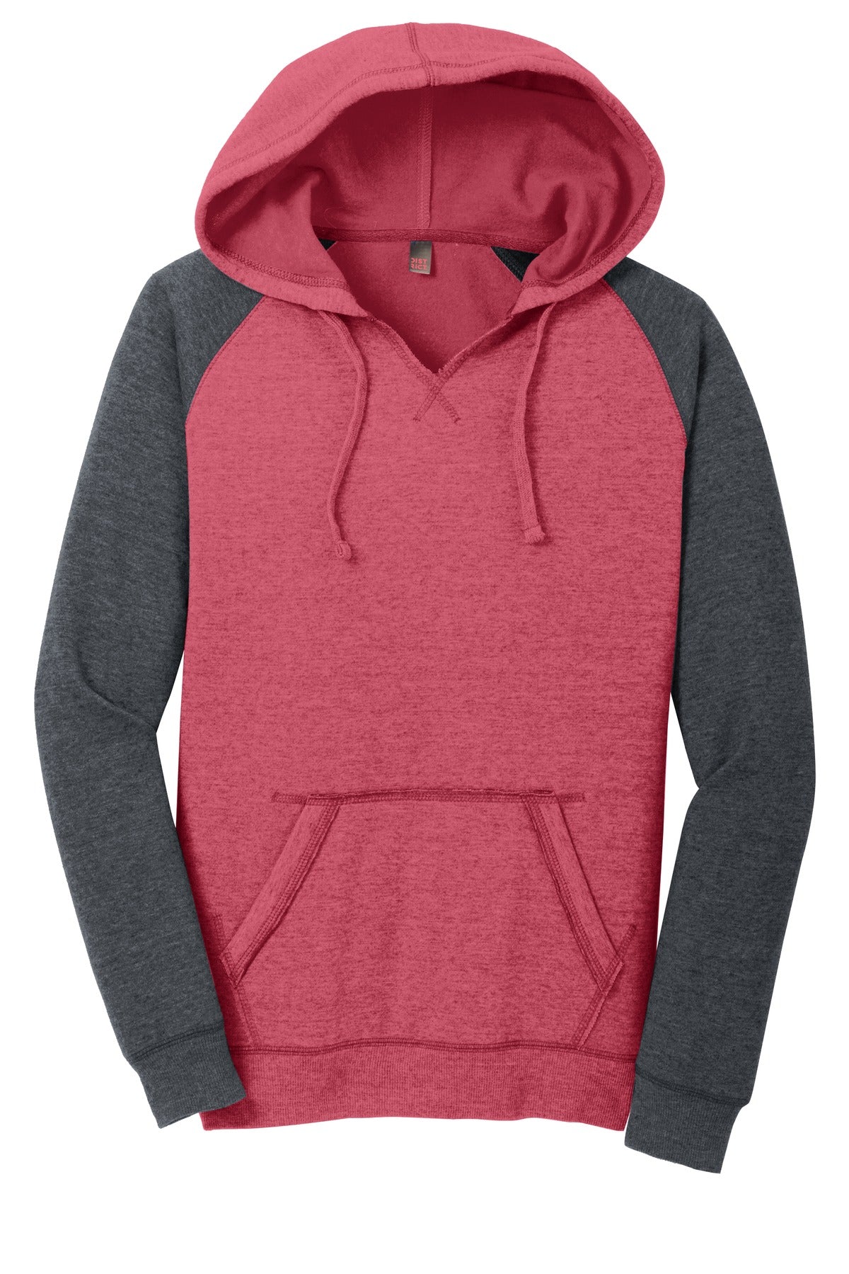 District Women's Lightweight Fleece Raglan Hoodie. DT296