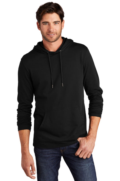 Front View of Black District Featherweight French Terry Hoodie DT571  - XS