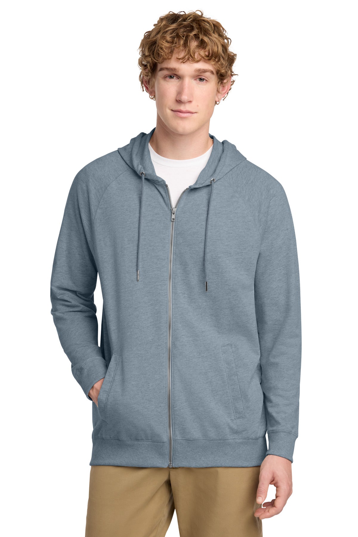 SanMar DT573_flintblueheather_model_front.jpg