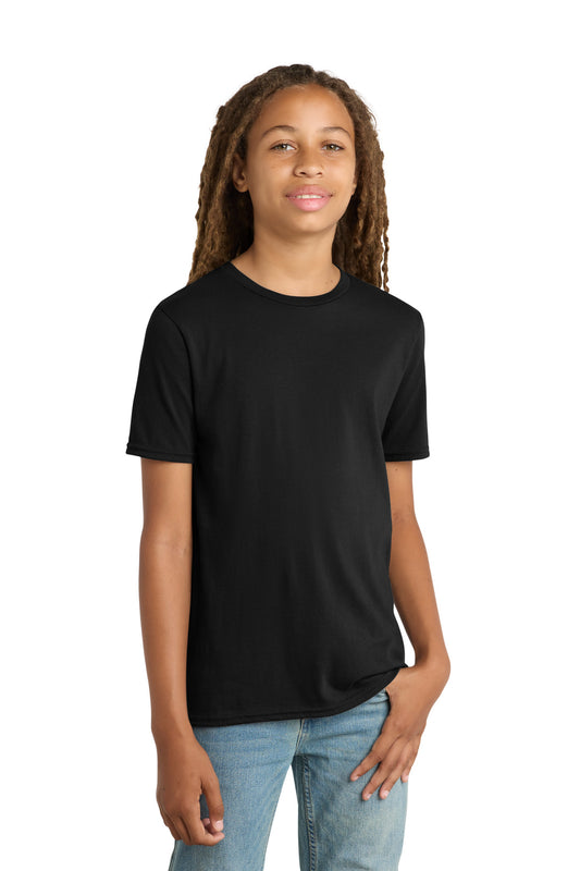 Front View of Black District Youth Very Important Tee . DT6000Y  - XS