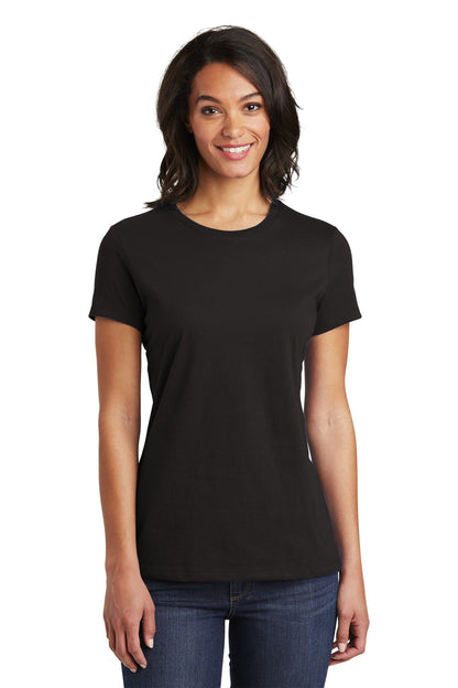Front View of Black District Women's Very Important Tee . DT6002  - XS