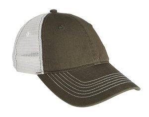Army/White District Mesh Back Cap. DT607