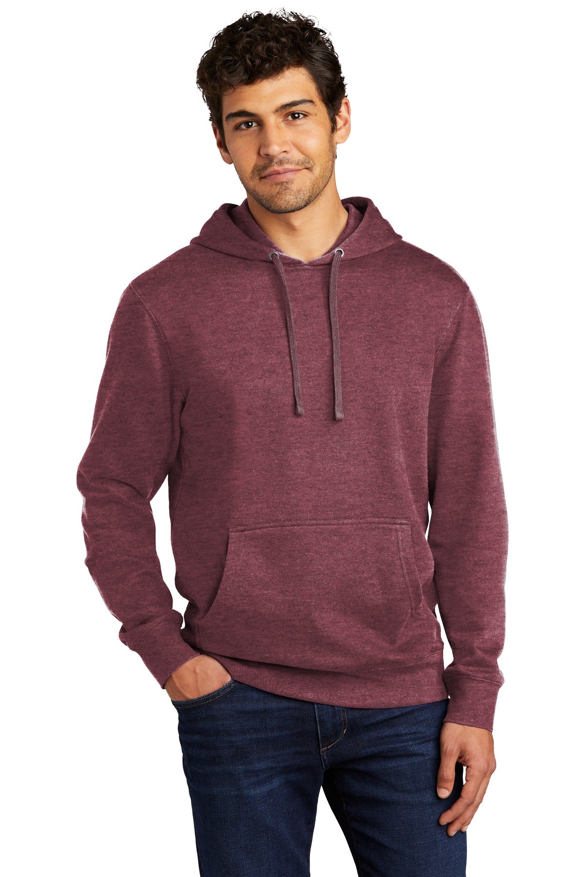 Front View of Ht Cardinal District V.I.T. Fleece Hoodie DT6100  - XS