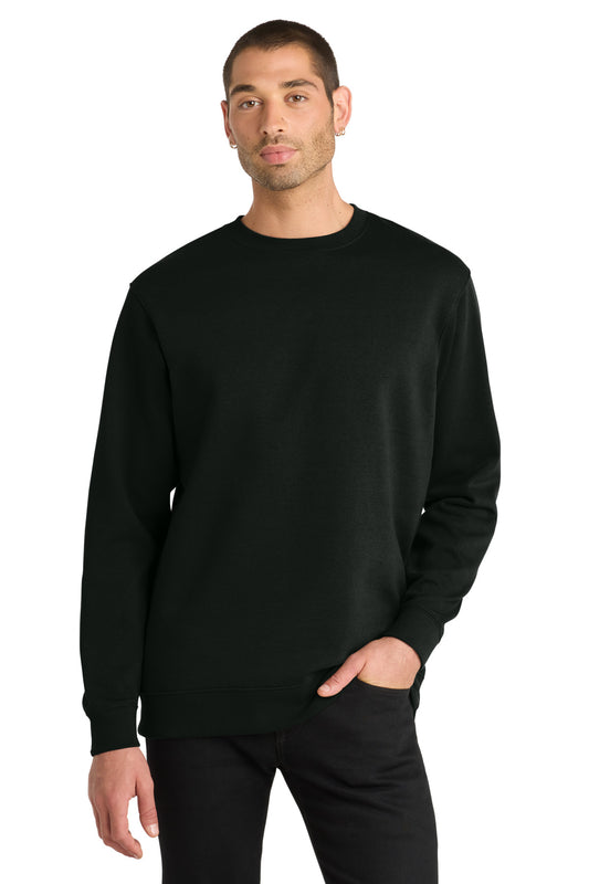 Front View of Black District V.I.T. Fleece Crew DT6104  - XS