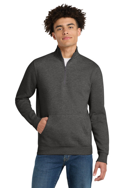 SanMar DT6106_heatheredcharcoal_model_front.jpg