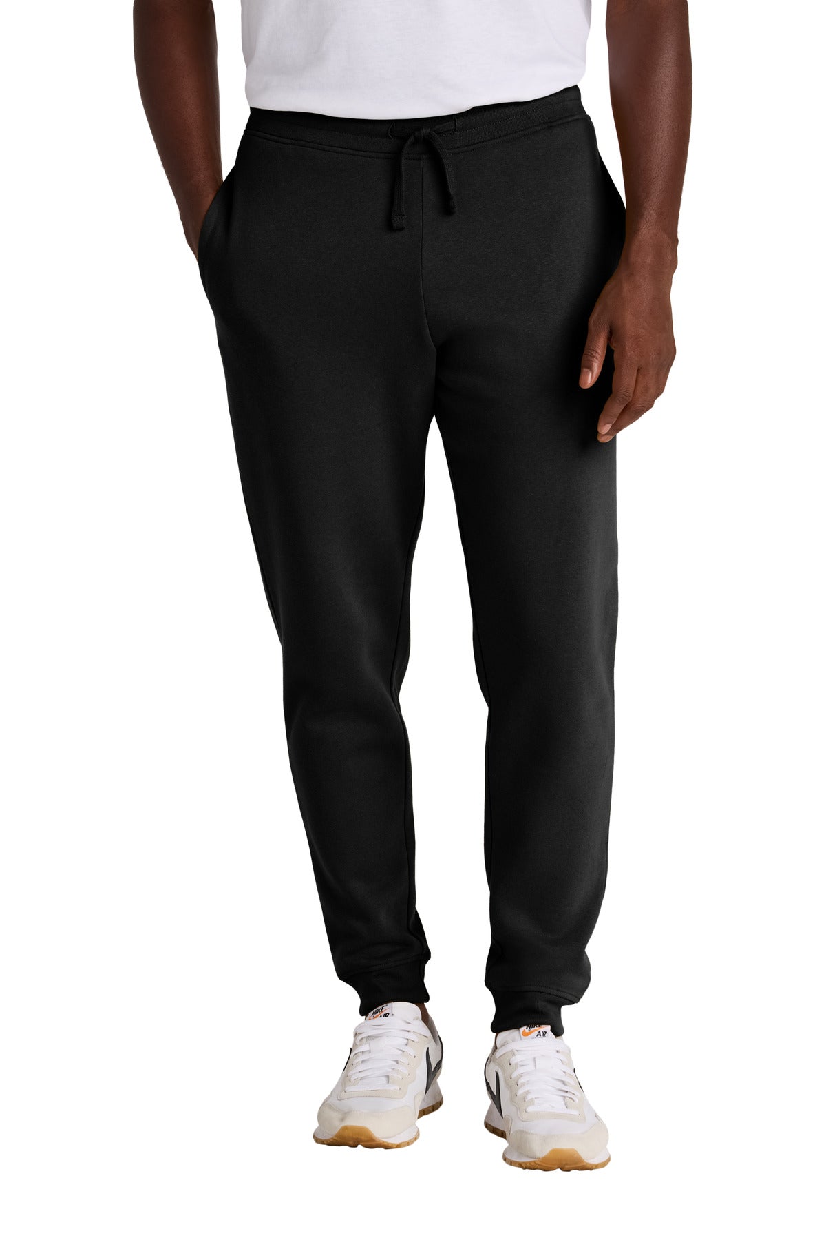 Front View of Black District V.I.T. Fleece Jogger DT6107  - XS
