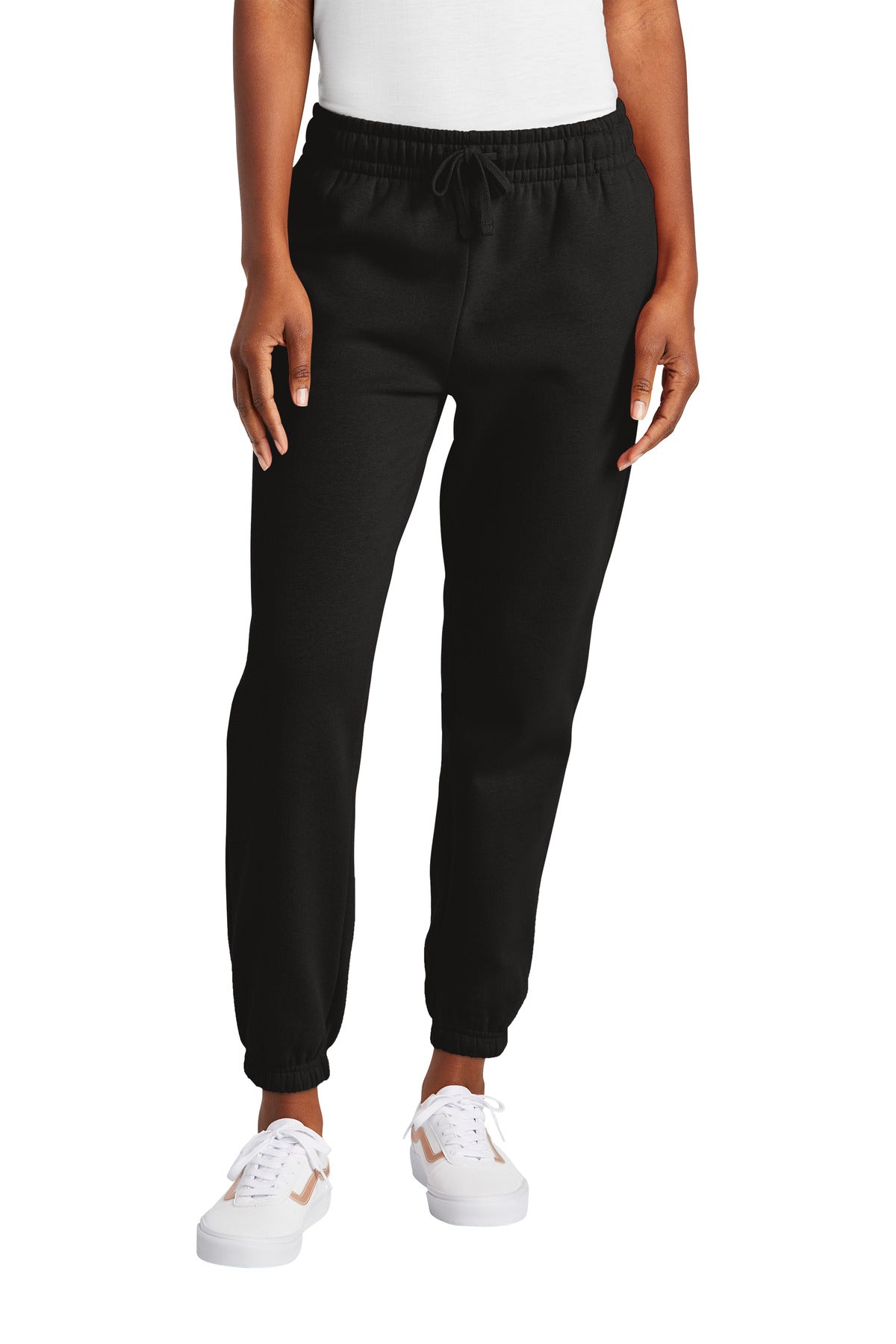 Front View of Black District Women's V.I.T. Fleece Sweatpant DT6110  - 4XL
