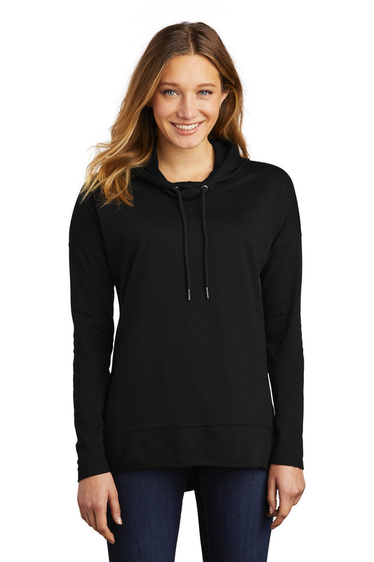 Front View of Black District Women's Featherweight French Terry Hoodie DT671  - XS
