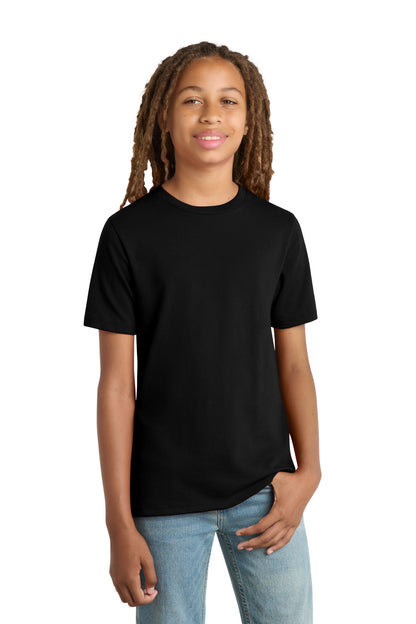 Front View of Black District Youth Re-Tee DT8000Y  - XS