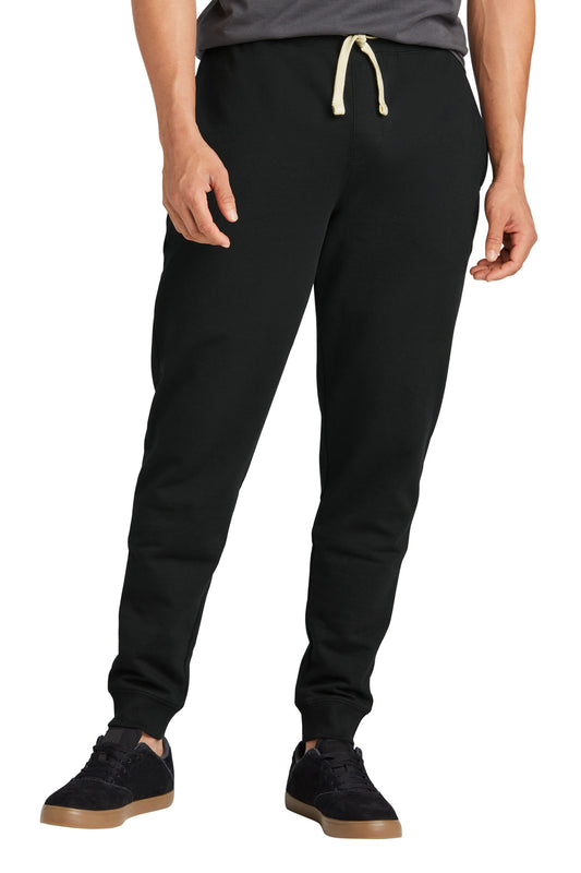 Front View of Black District Re-Fleece Jogger DT8107  - XS