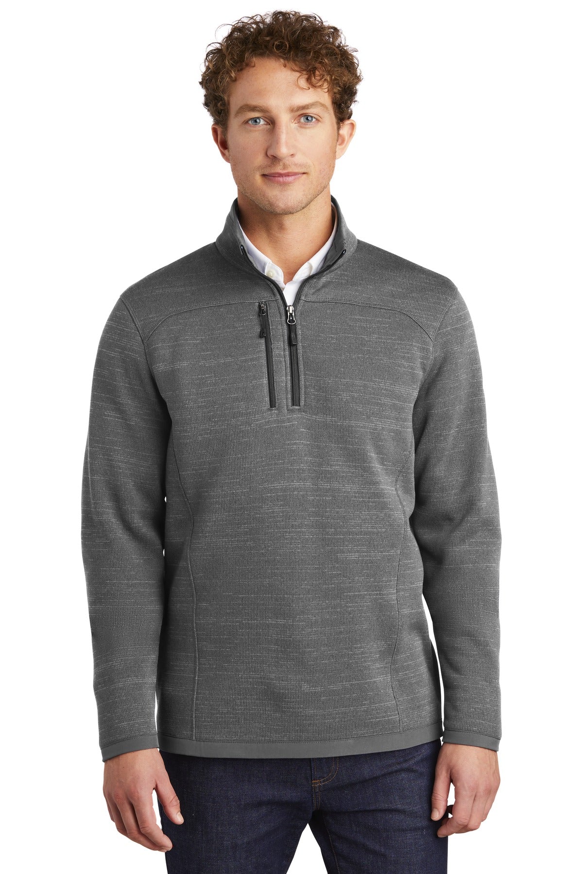 SanMar EB254_darkgreyheather_model_front_082019.jpg