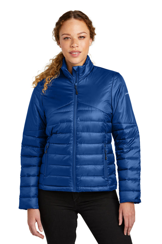 Front View of CobaltBl Eddie Bauer Women's Quilted Jacket EB511  - XS