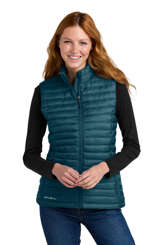 Front View of AdrBlue Eddie Bauer Women's Packable Quilted Vest EB517  - XS