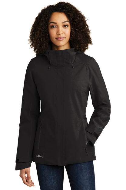 Front View of Black Eddie Bauer Women's WeatherEdge Plus Insulated Jacket. EB555  - XS