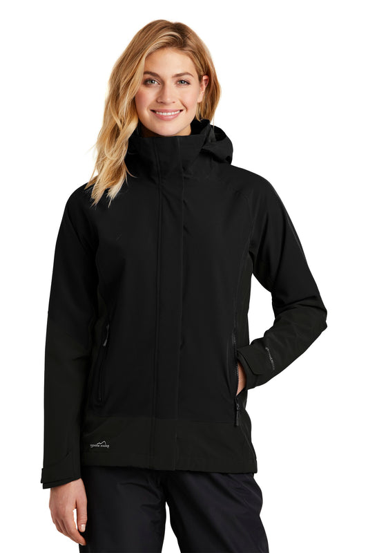 Front View of Black Eddie Bauer Women's WeatherEdge Jacket. EB559  - XS