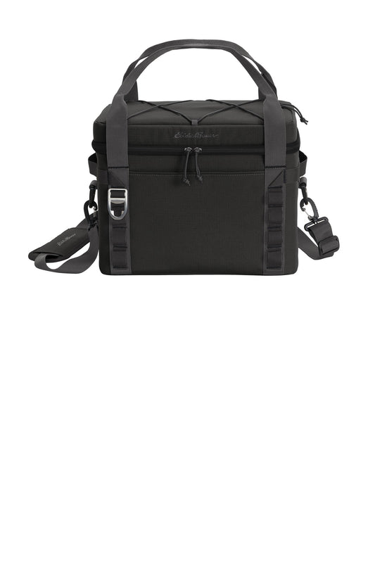 Front View of Black/Grey Stl Eddie Bauer Max Cool 24-Can Cooler EB800