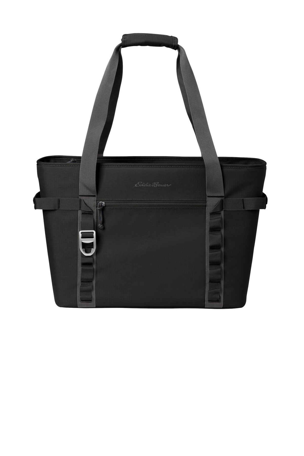 Front View of Bk/GyStl Eddie Bauer Max Cool Tote Cooler EB801