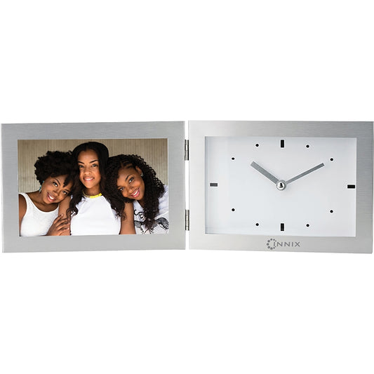 Aluminum Antimo Clock & Photo Frame