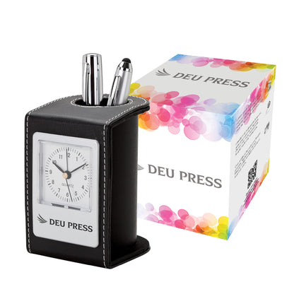 Alba Desk Clock & Pen Cup
