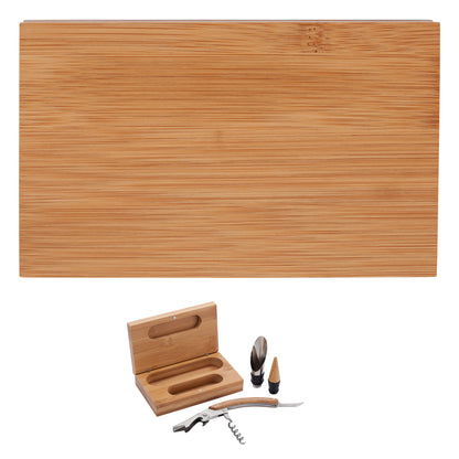Bel Vino 2-Piece Bamboo Wine Set