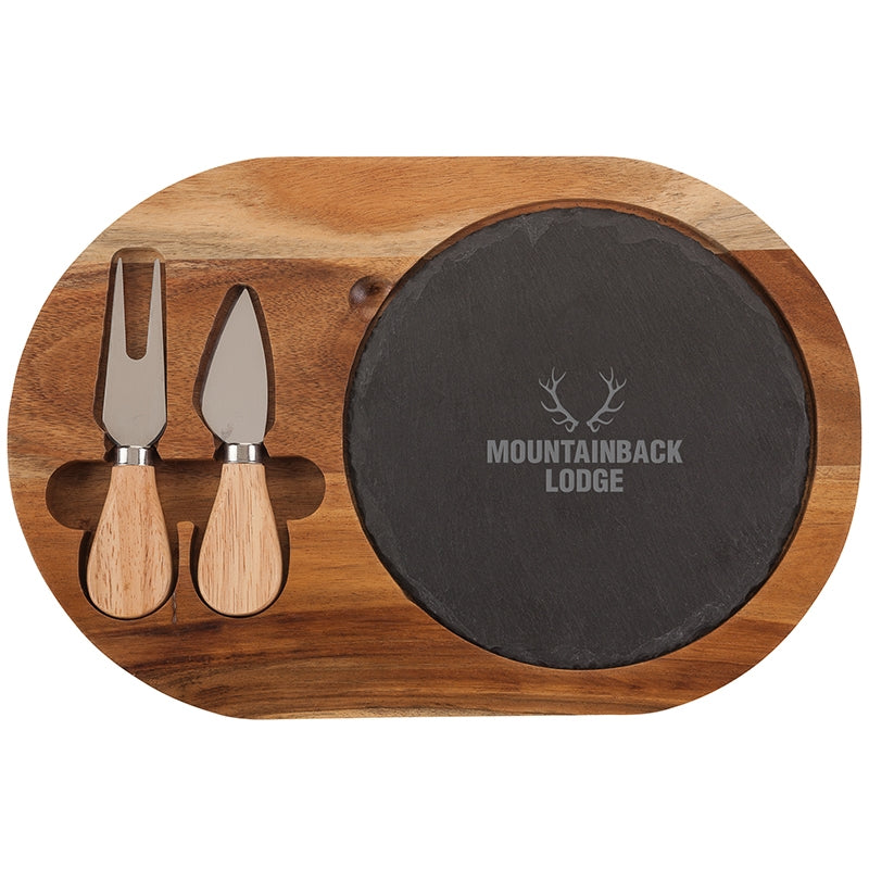 N/A Bon Appetit Slate Cheese Set