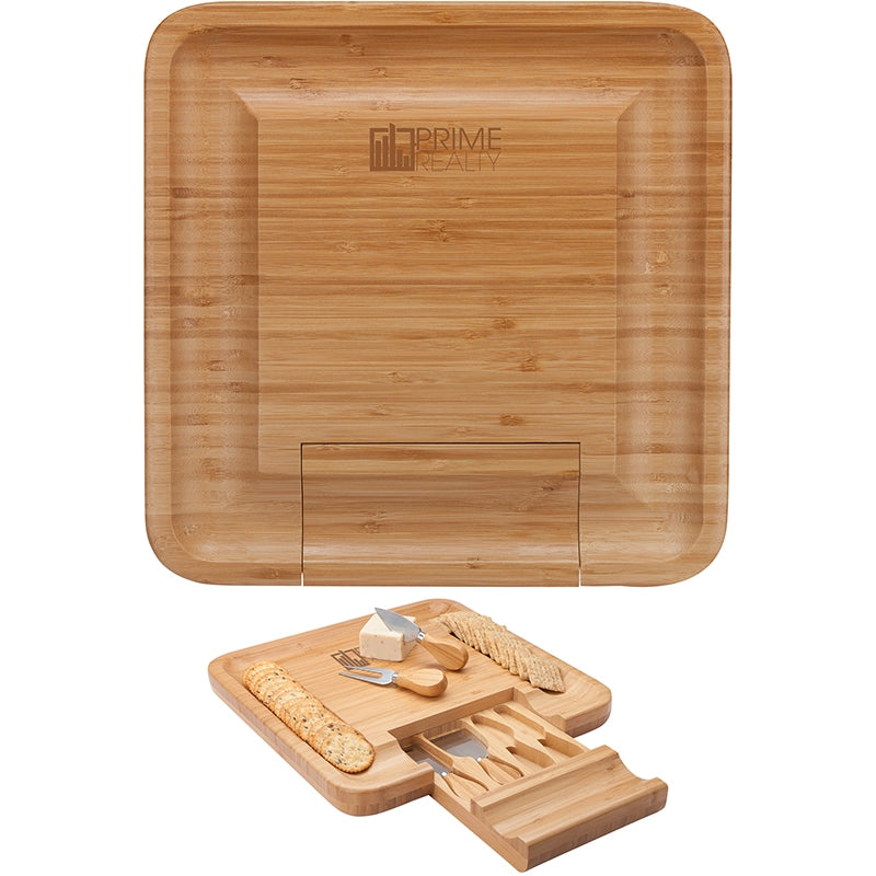 N/A Lorenzi 4-Piece Bamboo Cheese Tray