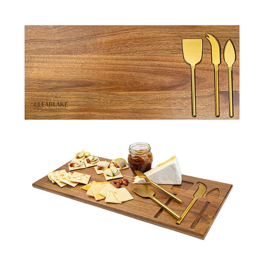 N/A Wright 4-Piece Acacia Wood Serving Set