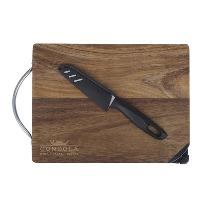 Gordon Acacia Wood Cutting Board & Knife Set