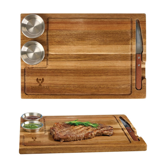 N/A Arthur 4-Piece Acacia Wood Steak Board