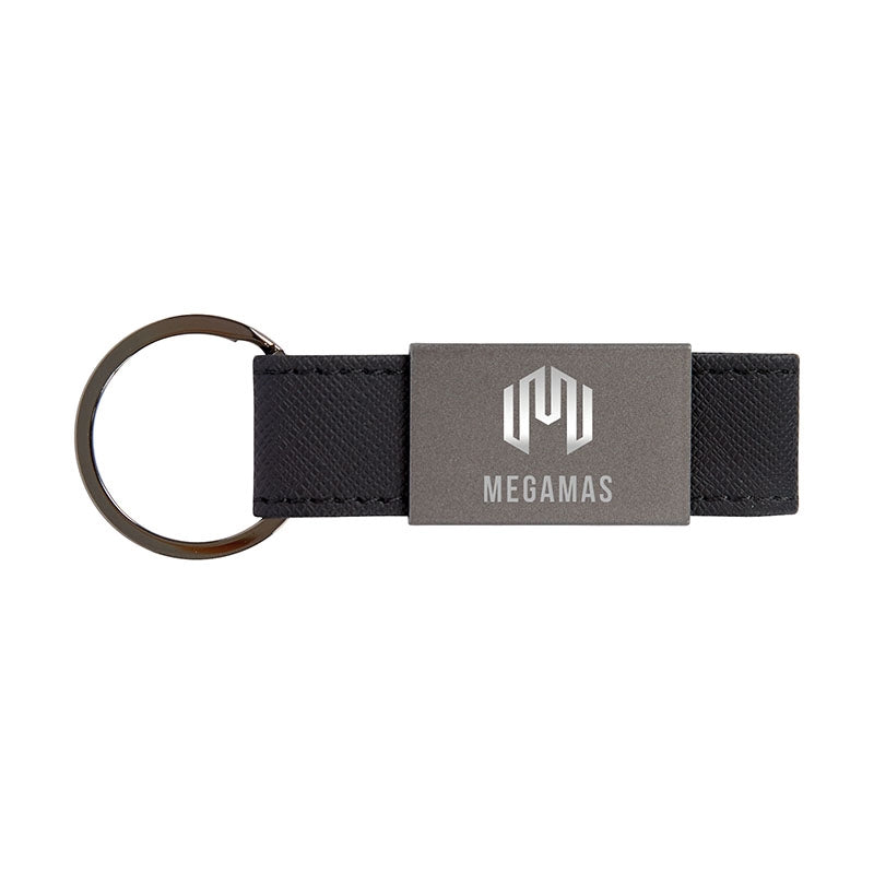 Boyd Aluminum & Leatherette Keyring